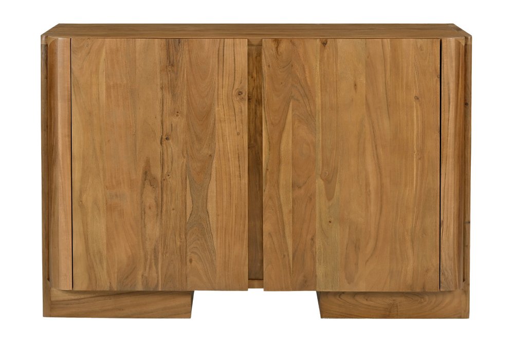 48" Tan Distressed Solid Wood Sideboard Soft Close with Two Doors