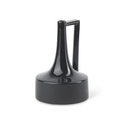 10" Black Ceramic Jug Vase