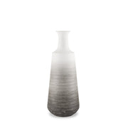 20" Gray And White Ombre Metal Table Vase