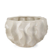 9" Cream Sculptural Ceramic Table Vase