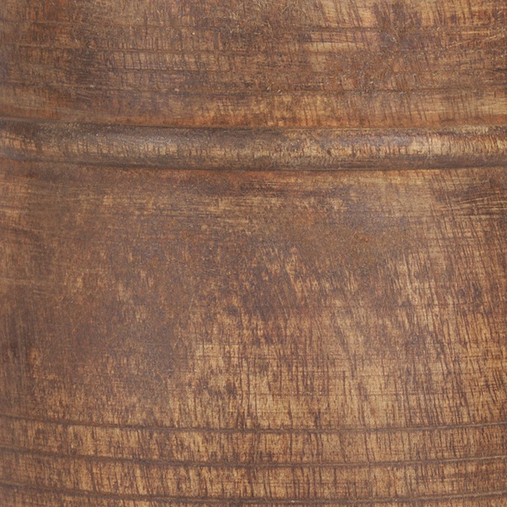 11" Brown Reclaimed Wood Cylinder Table Vase
