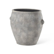 24" Gray Ceramic Amphora Floor Vase