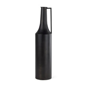 24" Black Metal Jug Vase