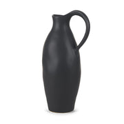 15" Black Ceramic Bud Jug Vase