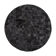Into the Abyss II 32" X 32" Black Geometric Wood Circle Hanging Dimensional Sculpture