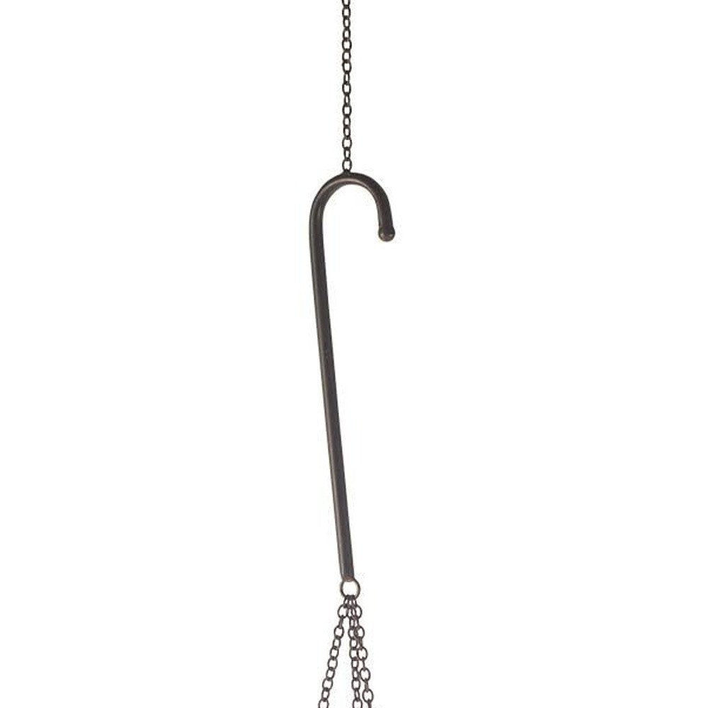 42" Black Distressed Woven Metal Lantern Candle Holder