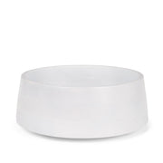 14" White Wood Round Centerpiece Bowl