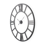 42" Black Iron Analog Round Wall Clock