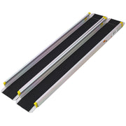 Premium Adjustable Telescoping Wheelchair Track Ramps Aluminium - Silver