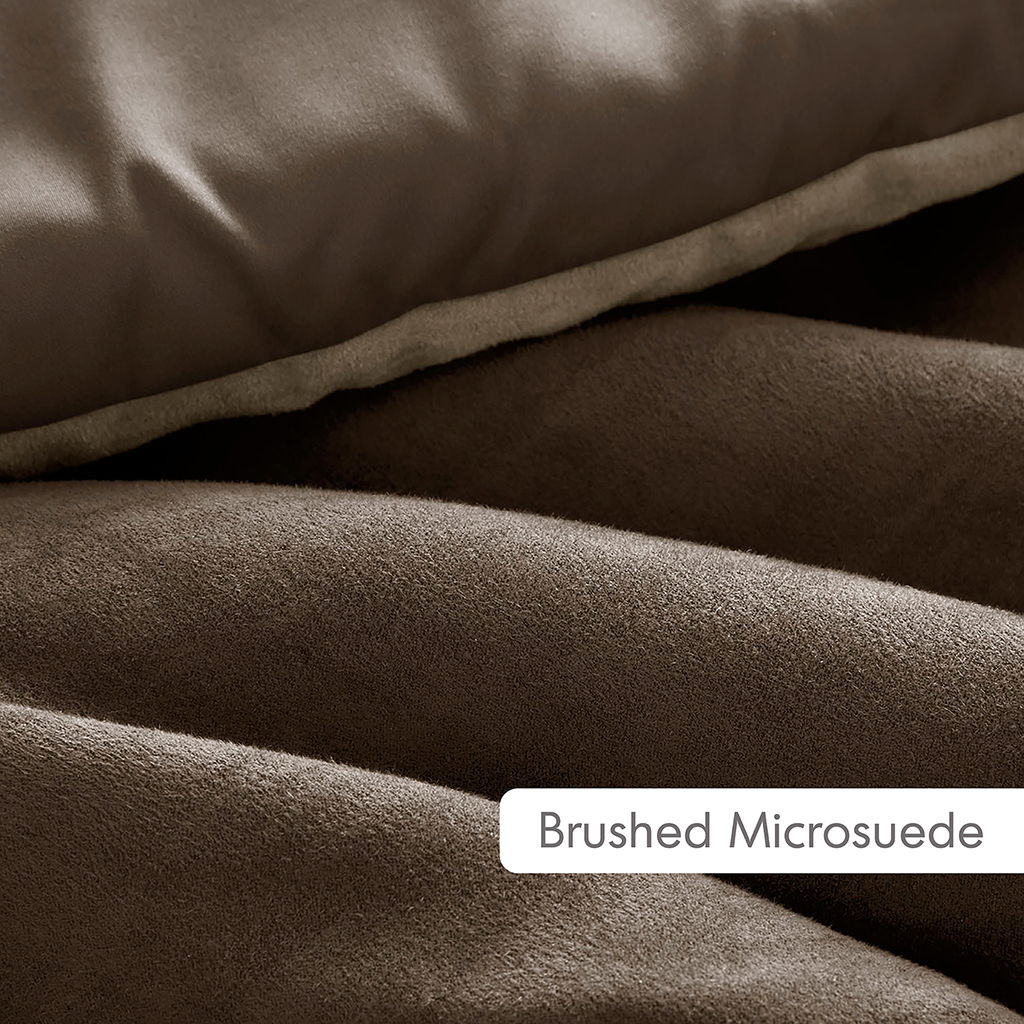 Boulder Stripe - Full/Queen Pieced Comforter Set - Brown