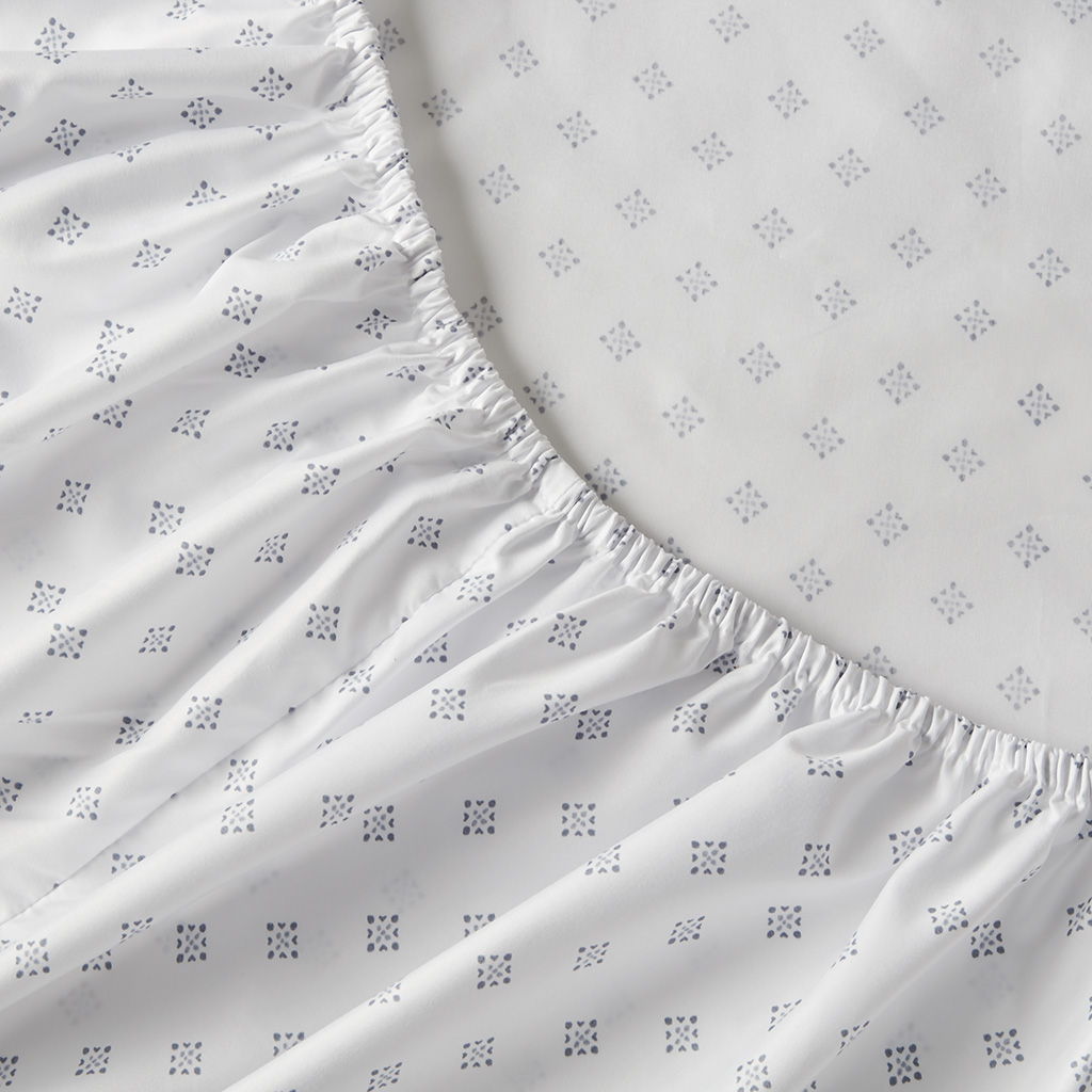 Camden - King/California King Chambray Print Solid Comforter Set - Navy