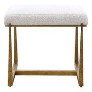 Midas - Small Bench - Gold / White