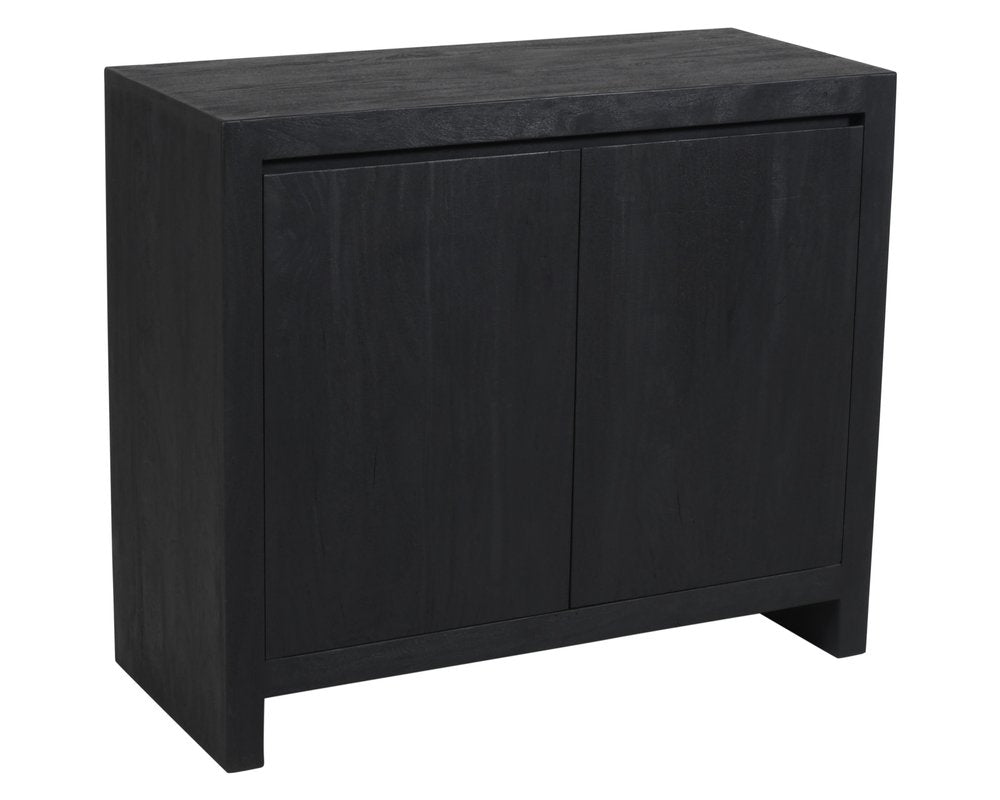 42" Graphite Distressed Reclaimed Wood Sideboard With Two Doors