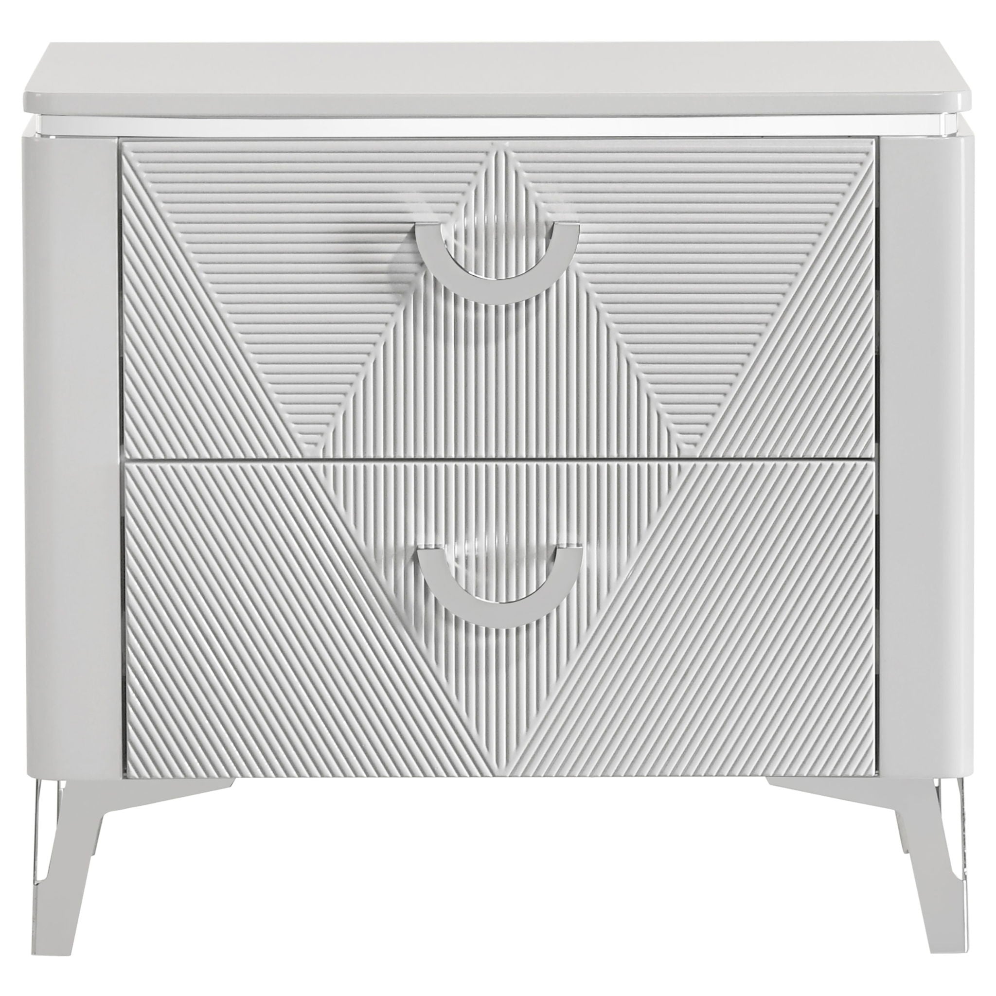 Buckley - 2 Drawer Nightstand - Gloss White