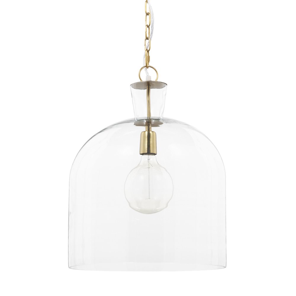 Clear Single Glass Dimmable Ceiling Light With Clear Shades