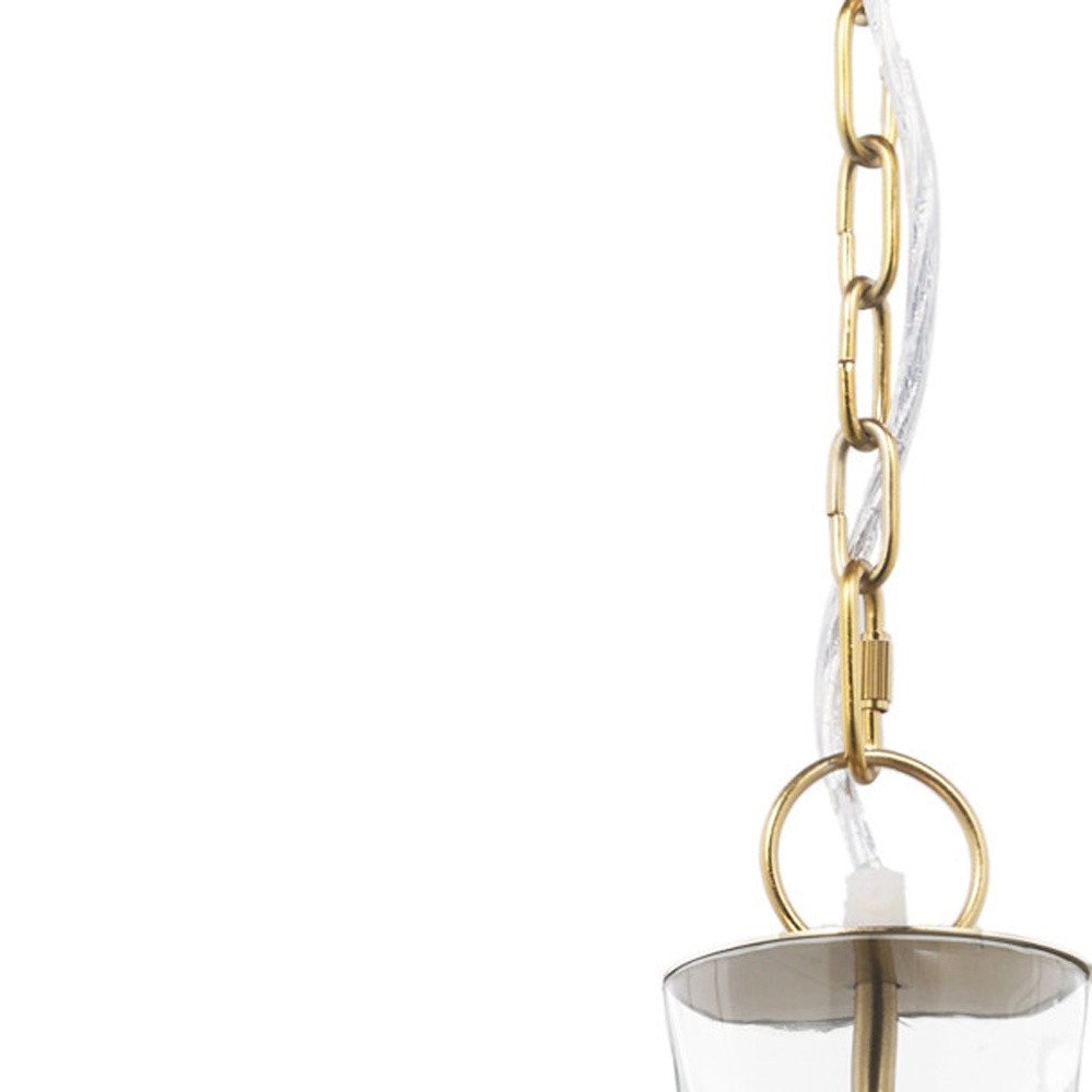 Clear Single Glass Dimmable Ceiling Light With Clear Shades