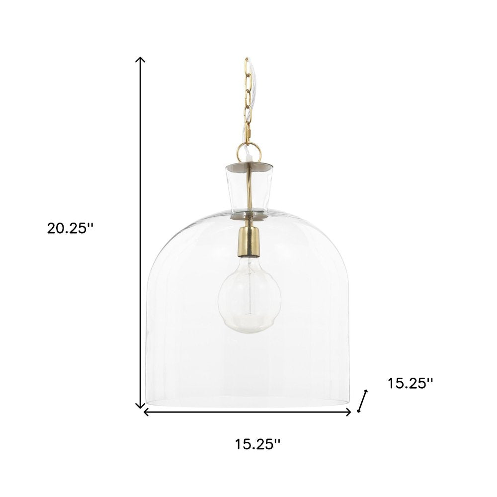 Clear Single Glass Dimmable Ceiling Light With Clear Shades