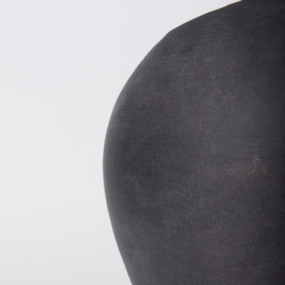 28" Black Novelty Bedside Lamp With Drum Shade