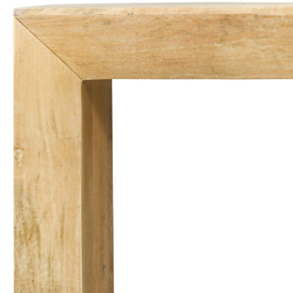 72" Natural Solid Wood Distressed Frame Console Table