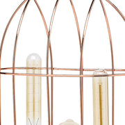 19" Rose Gold And Black Lantern Lantern With Shade