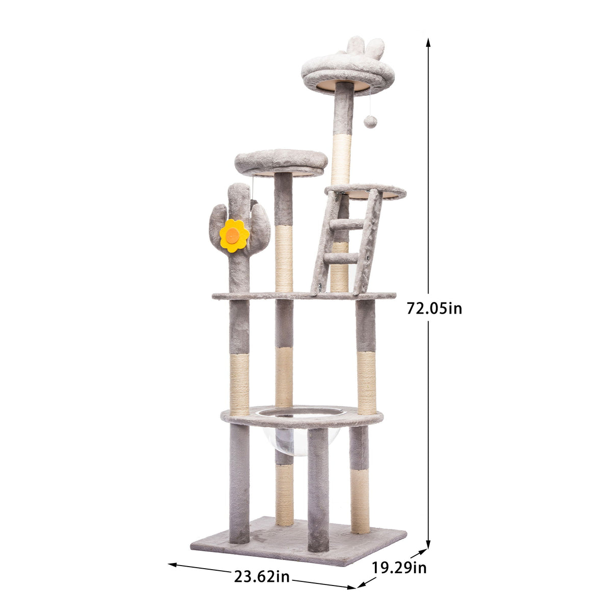 Cactus Cat Tree With Transparent Capsule