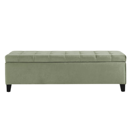 Wendover - Elegant Tufted Storage Bench With Lift-Up Top And Birch Wood Legs