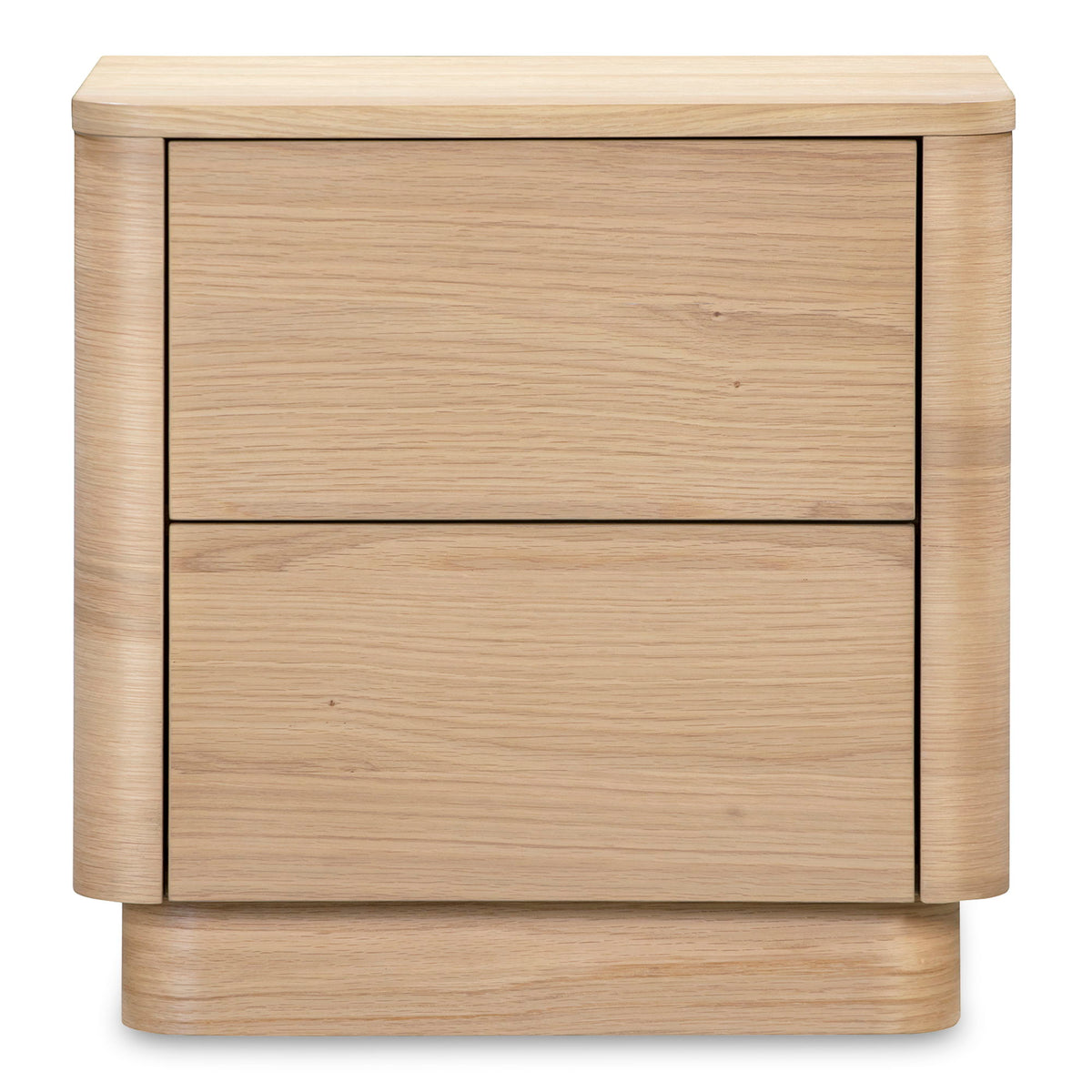 Round Off - Tall Nightstand - Light Brown / Oak