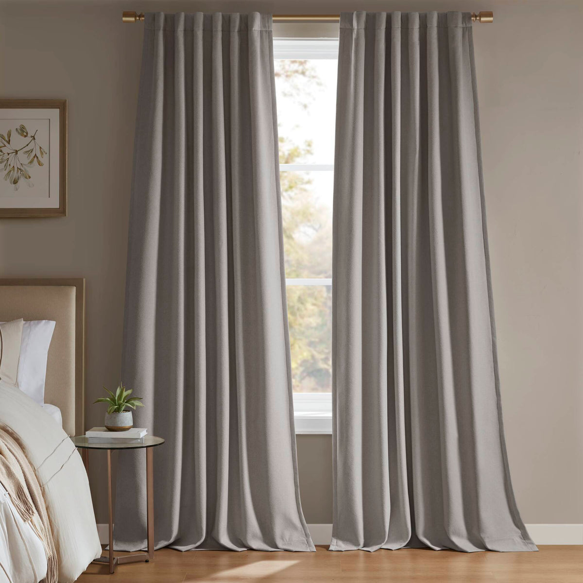 Karien - 2 Piece 52x108" Sound Blocking/Total Blackout Curtain Panel Pair - Gray