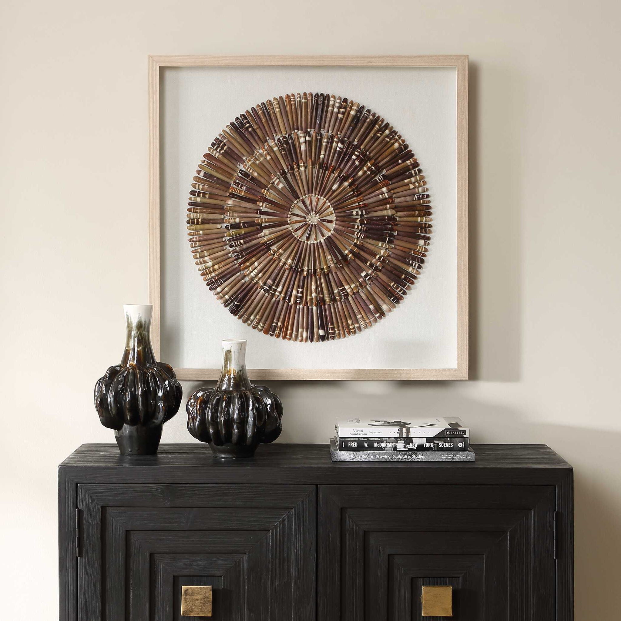 Tiger Sea Urchin - Shadow Box - Brown