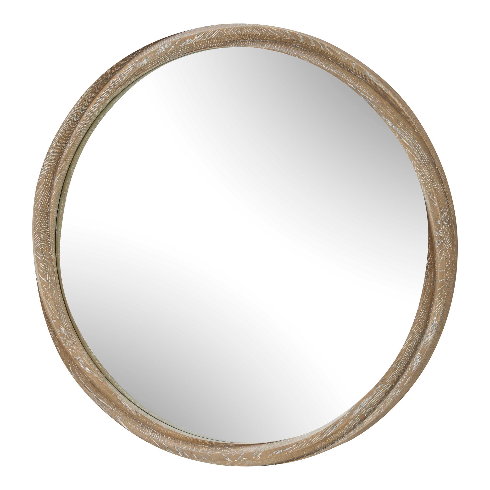 Landry - Round Mirror - Light Wood