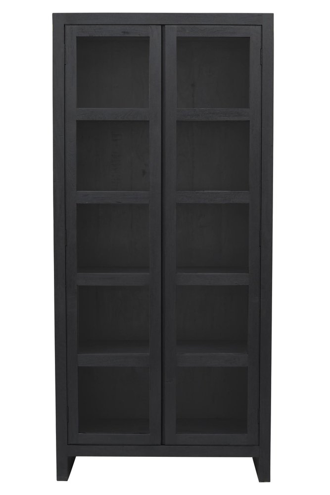 42" Graphite Solid Wood Accent Cabinet With Two Doors