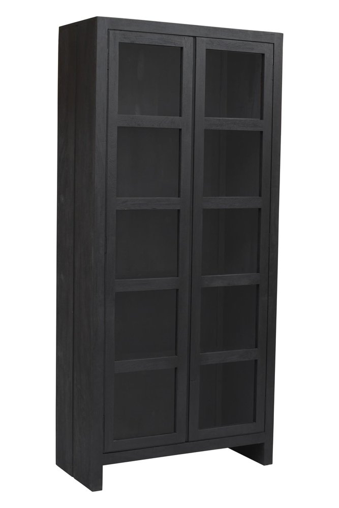 42" Graphite Solid Wood Accent Cabinet With Two Doors
