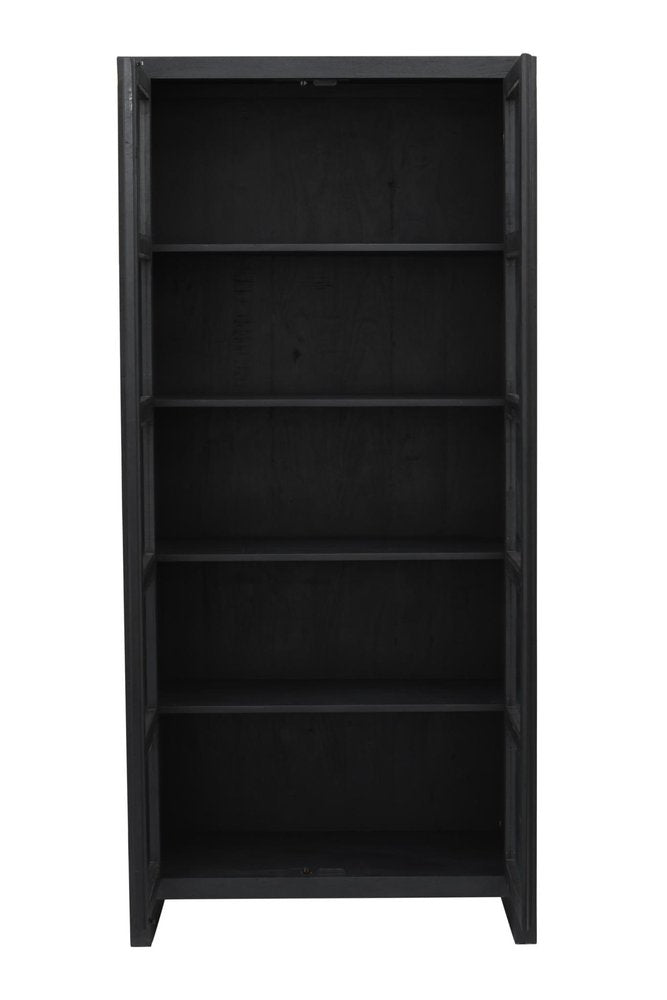 42" Graphite Solid Wood Accent Cabinet With Two Doors
