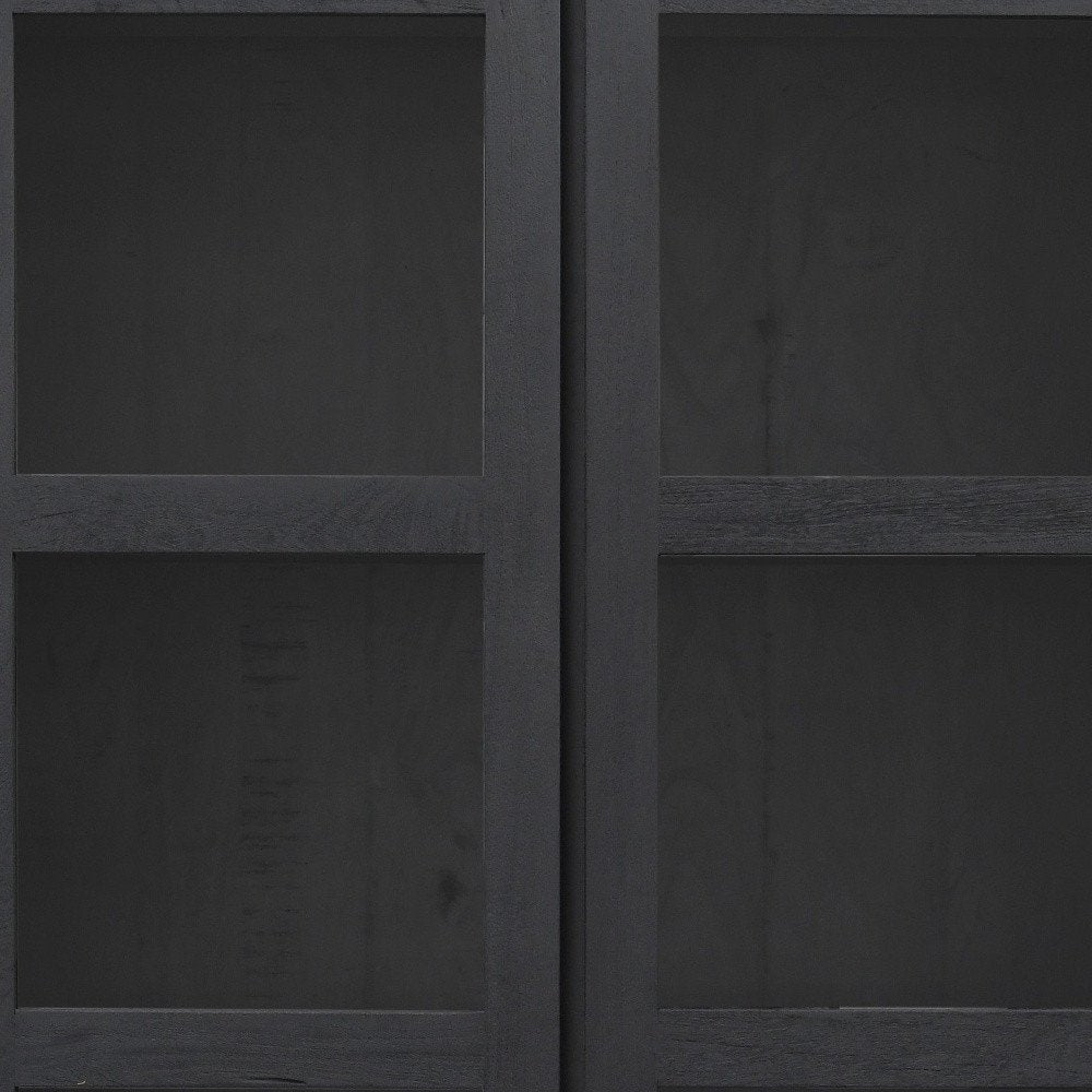 42" Graphite Solid Wood Accent Cabinet With Two Doors
