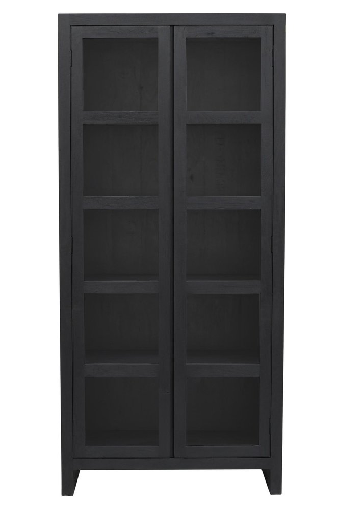 42" Graphite Solid Wood Accent Cabinet With Two Doors