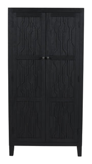 36" Graphite Solid Wood Accent Cabinet With Two Doors