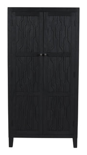 36" Graphite Solid Wood Accent Cabinet With Two Doors