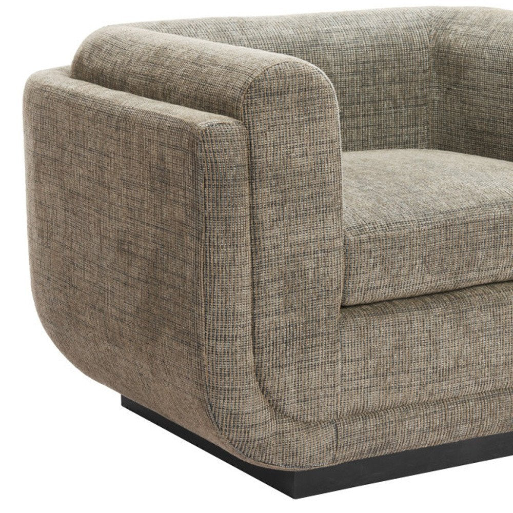 41" Green and Black Upholstered Arm Chair