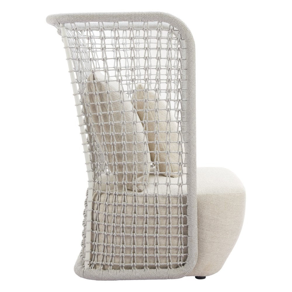 37" Beige and Black Fabric Side Chair