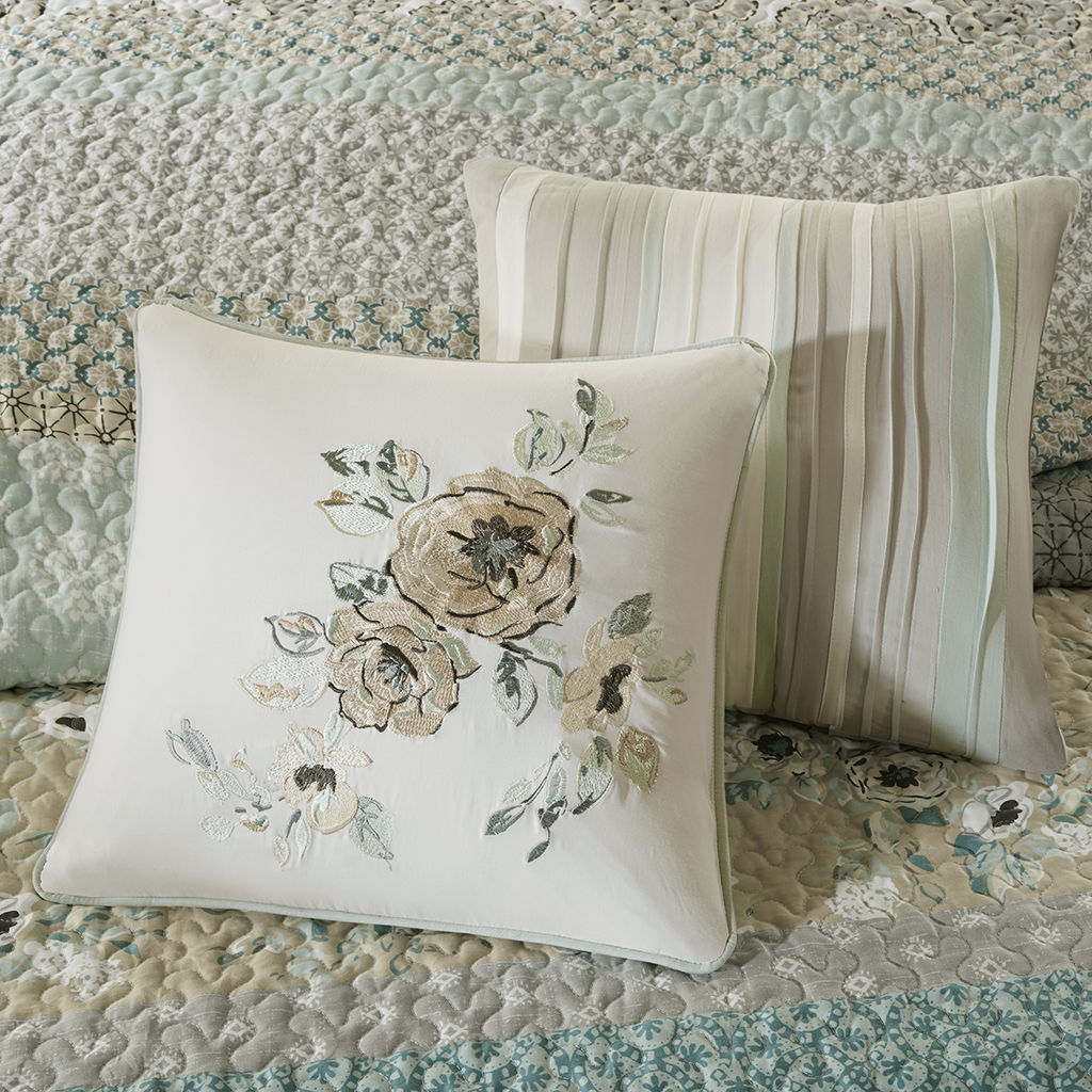 Willa - 6 Piece Reversible Coverlet Set - Green