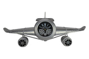 34" Silver And Black Metal Silent Analog Exposed Gear Novelty Wall Clock