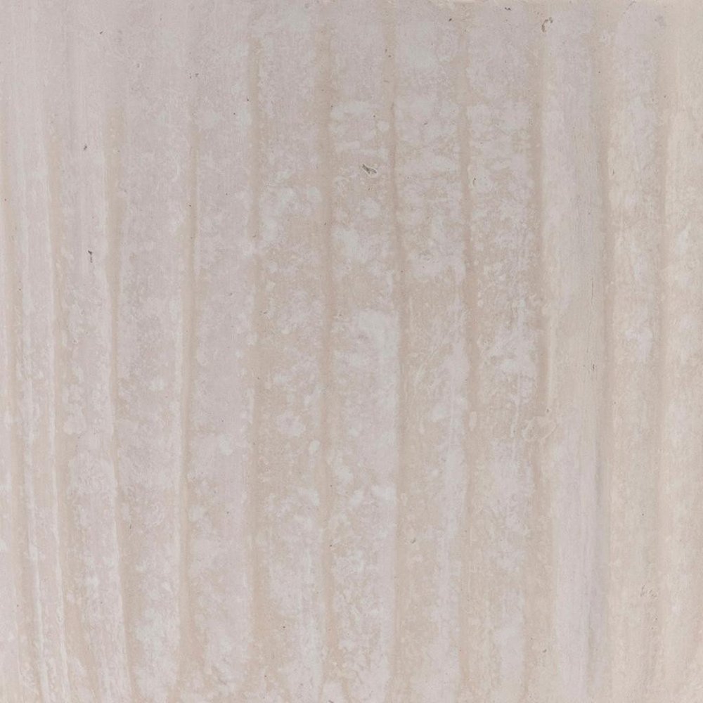 8" Beige Recycled Paper Textured Lines Urn Table Vase