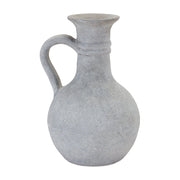 9" Gray Resin Round Pitcher Vase