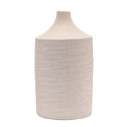 18" Beige Recycled Paper Cylinder Jug Floor Vase
