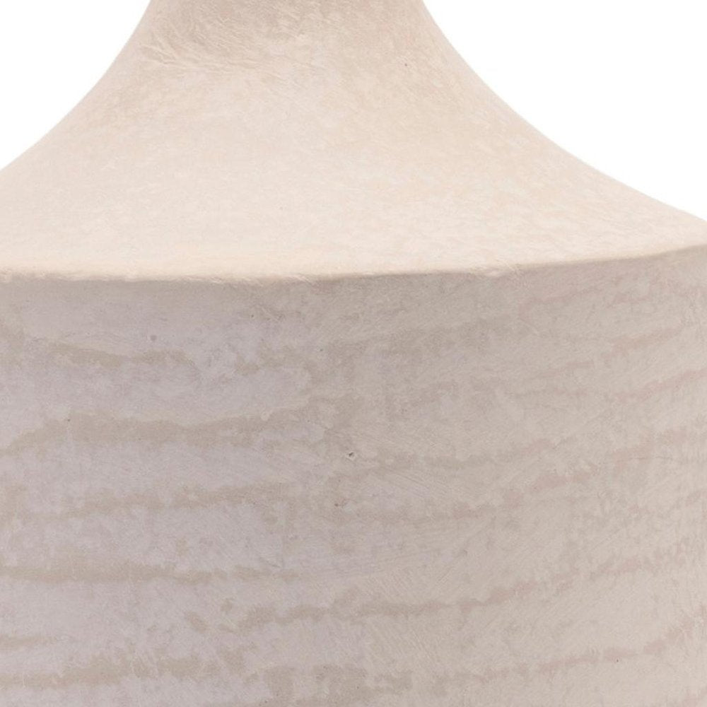 18" Beige Recycled Paper Cylinder Jug Floor Vase