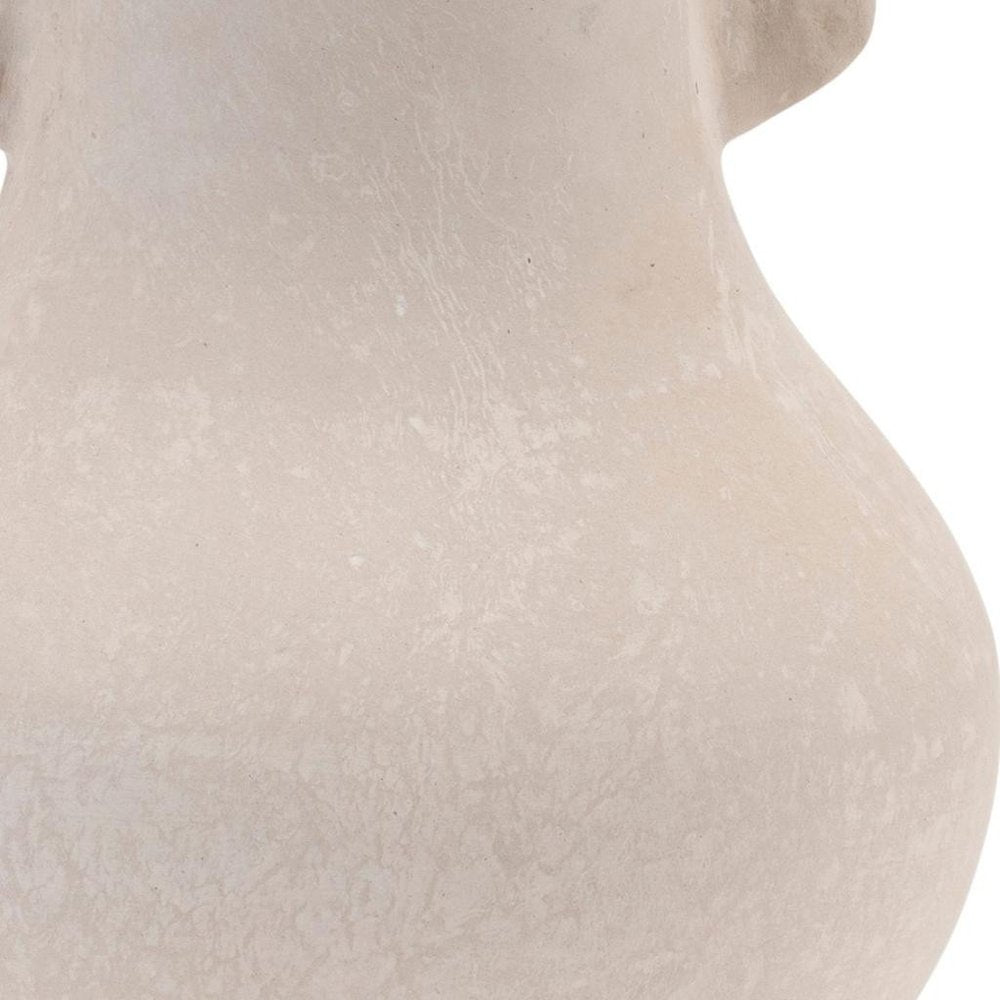 10" Beige Recycled Paper Round Urn