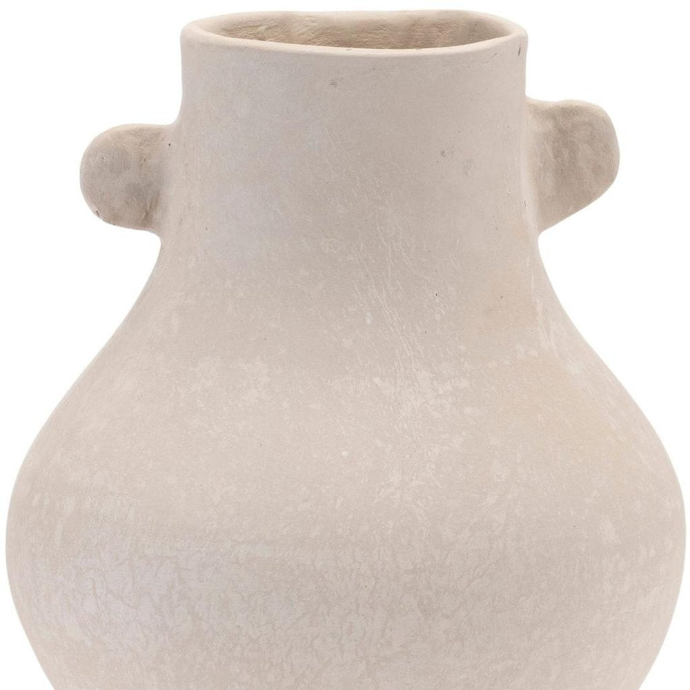 10" Beige Recycled Paper Round Urn