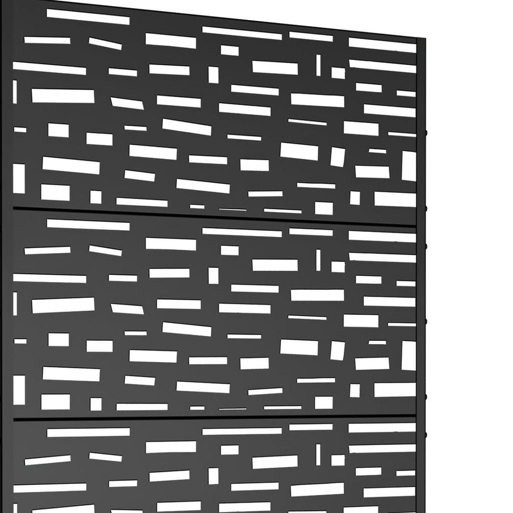 72" X 47" Black Metal Rectangular Planter Box