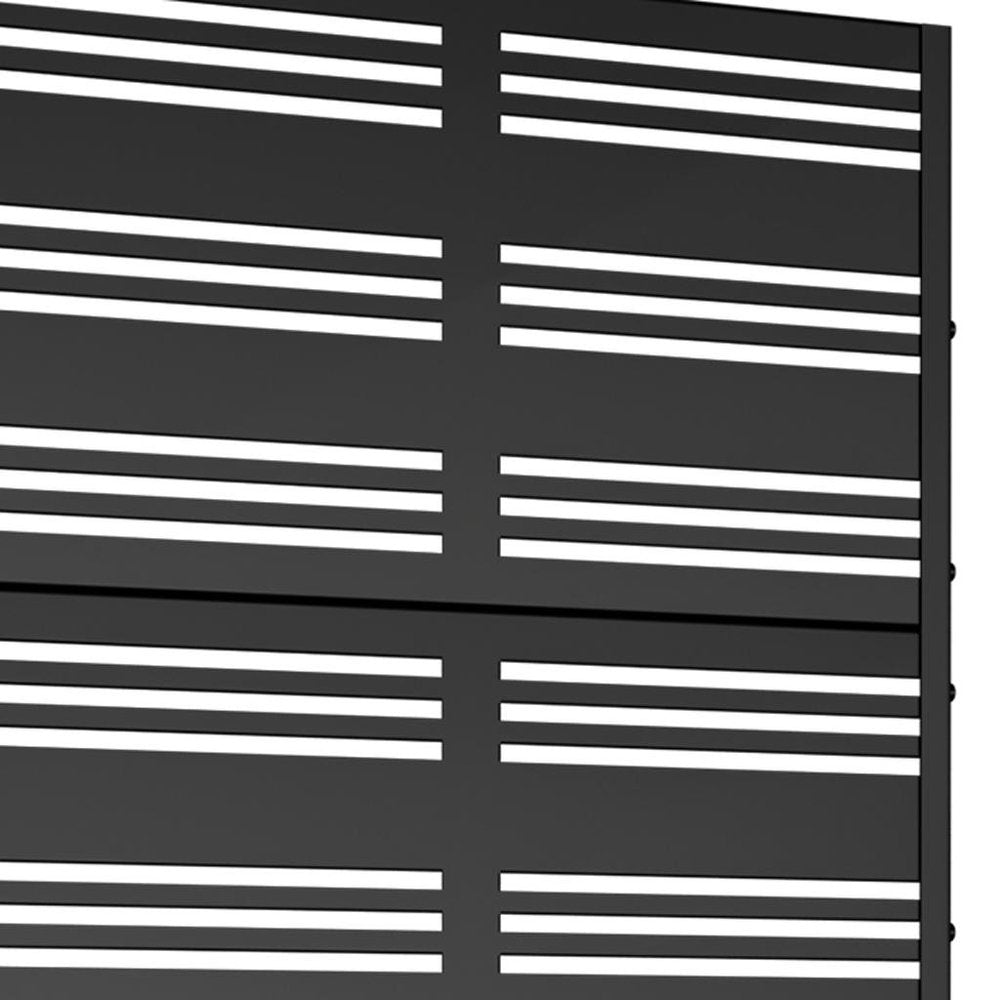 72" X 35" Black Metal Rectangular Planter Box