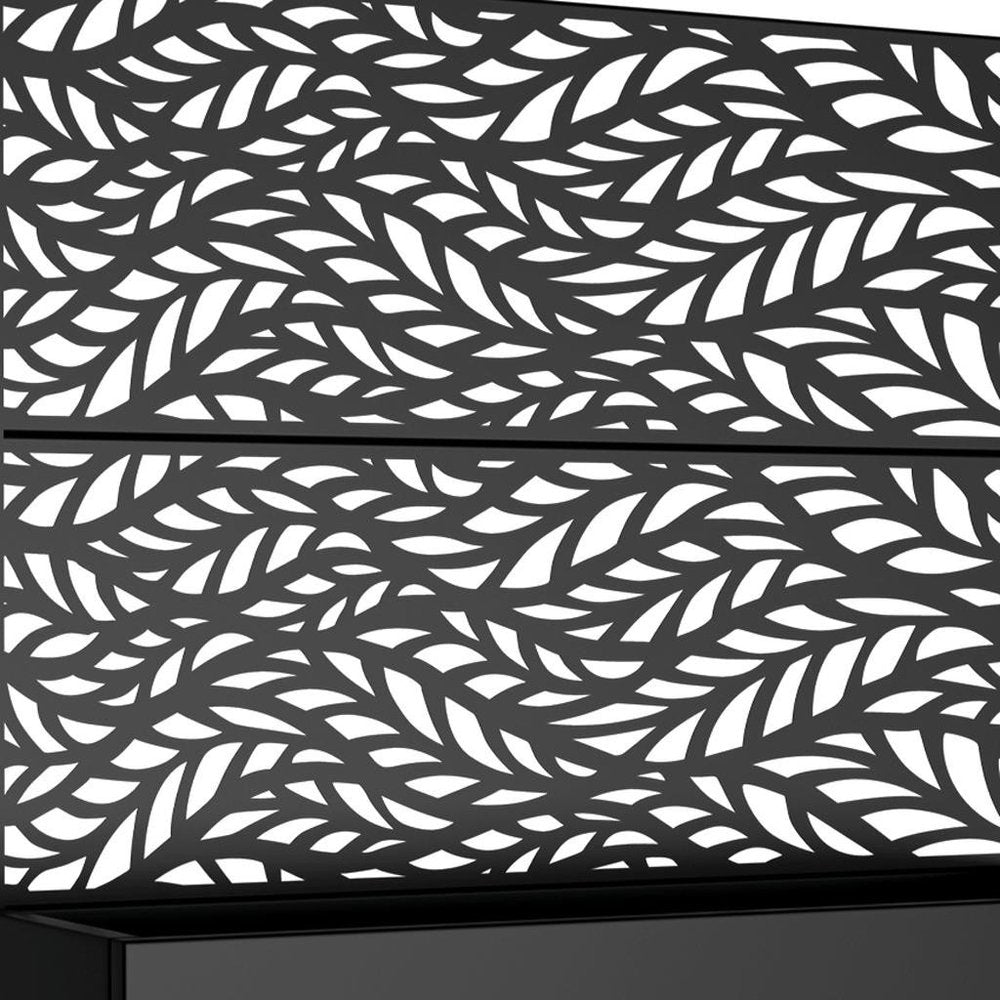 47" X 47" Black Metal Rectangular Planter Box